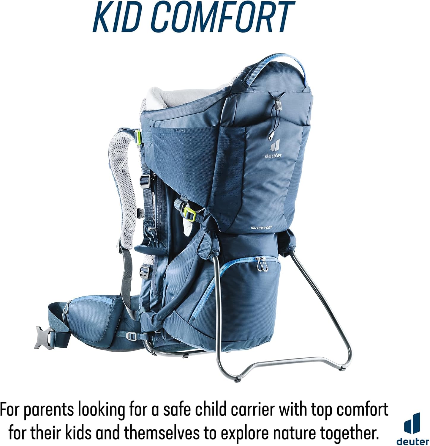 Deuter Kid Comfort Child Carrier and Backpack for Travel & Hiking with Toddlers Midnight